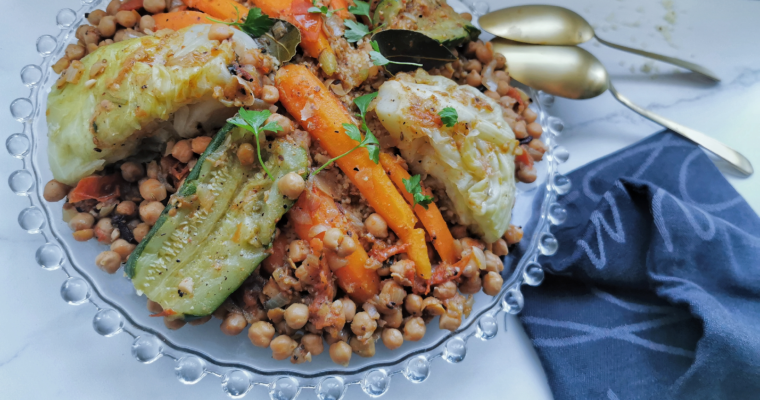 Vegetarische couscous schotel